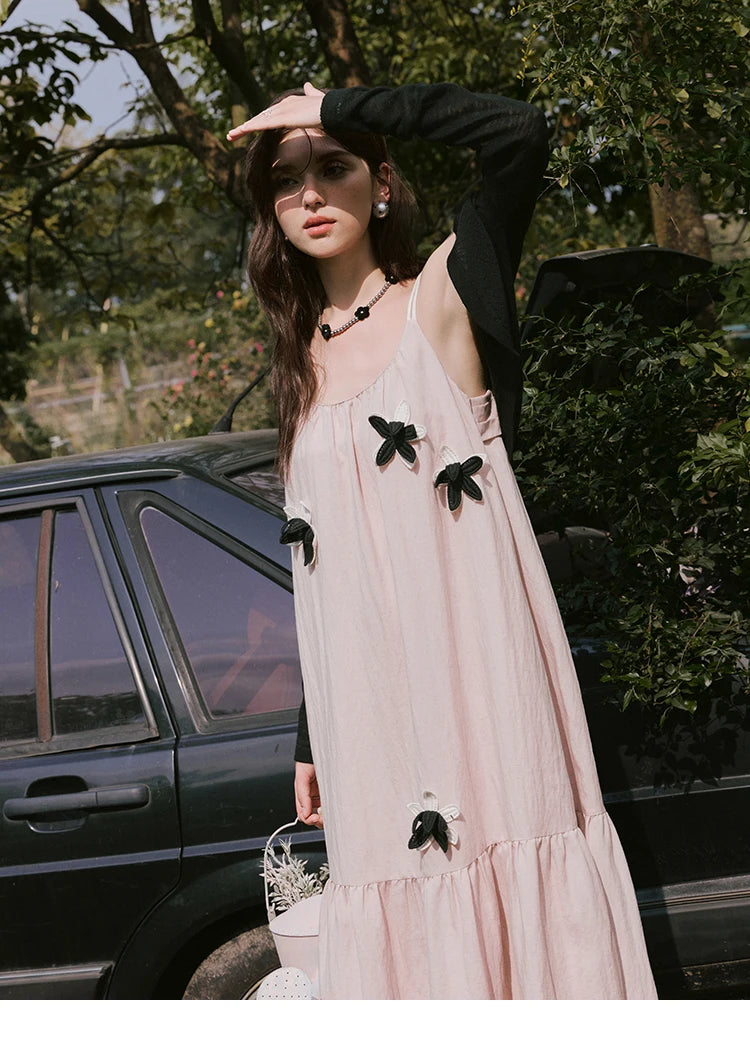 Mishow Flower Pleated High Waist Camisole Dress MXE31L2191