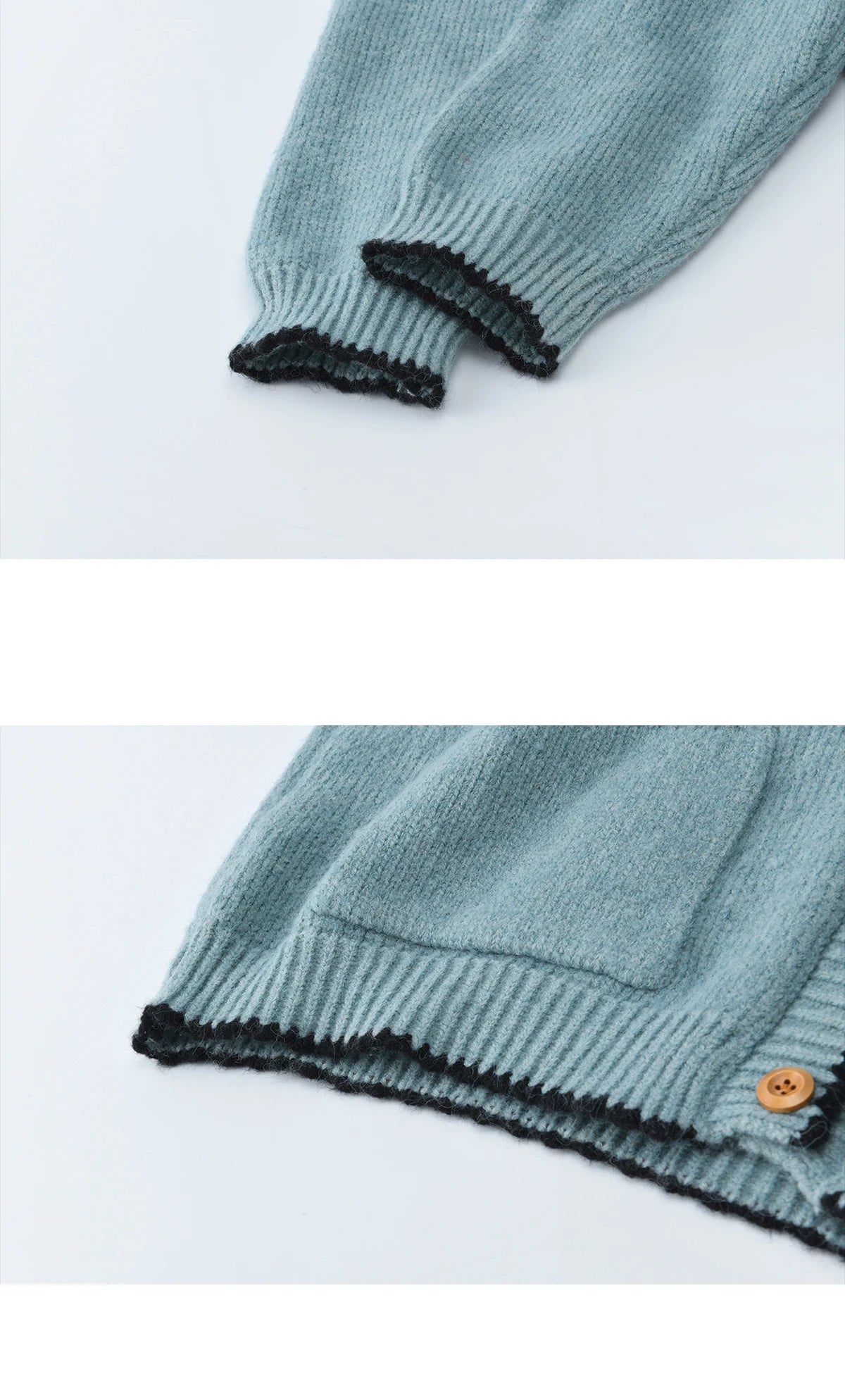 Mishow Yellow Color Collision Edge Pocket Cardigan MXE94Z2973