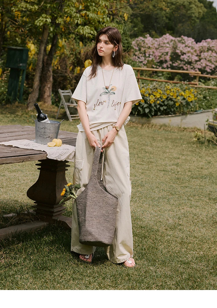Mishow Coconut Tree Print Straight Tee MXE31T0520