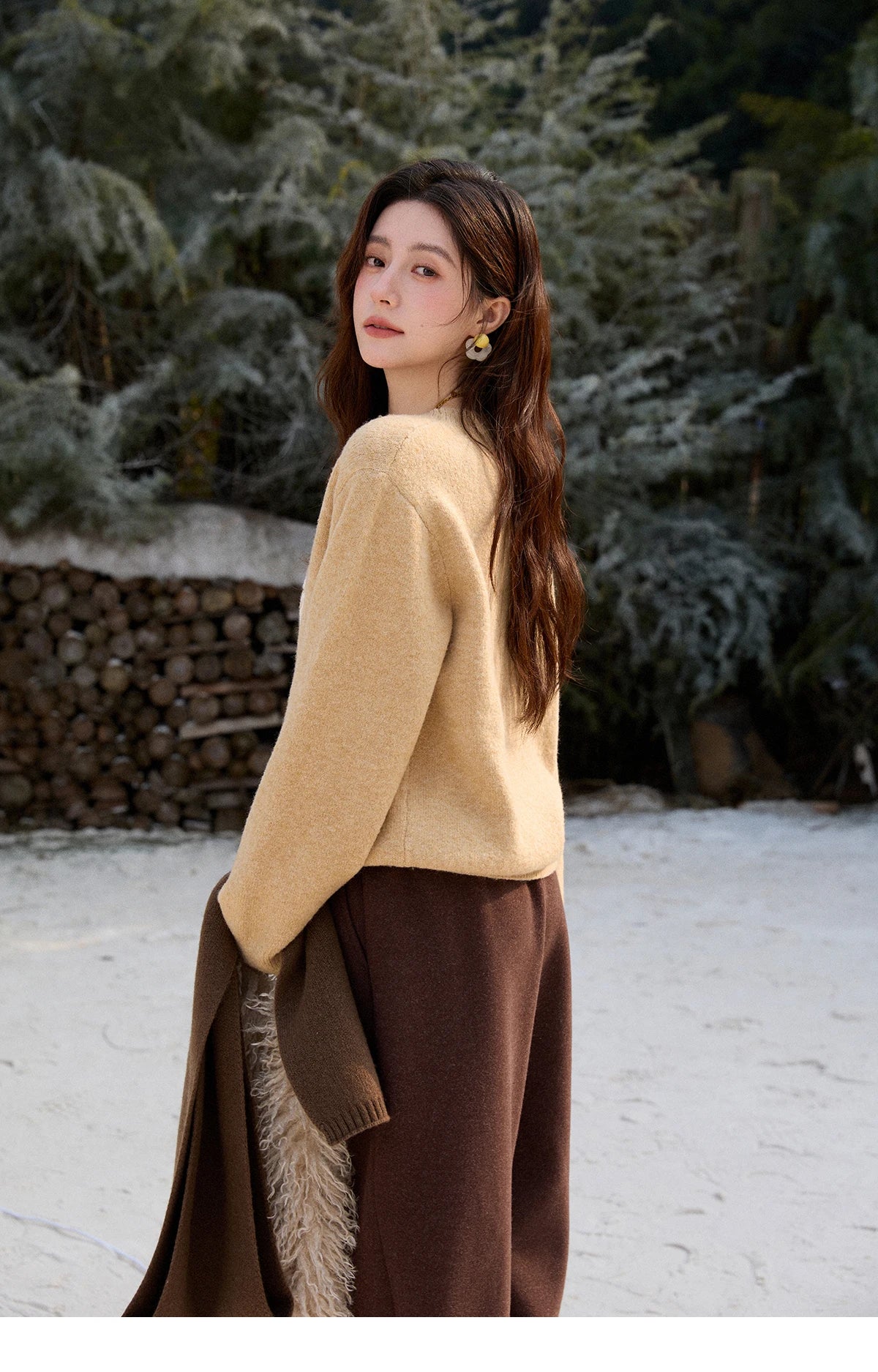 Mishow Handmade Embroidered Pony Jacquard Pullover MXE92Z2848