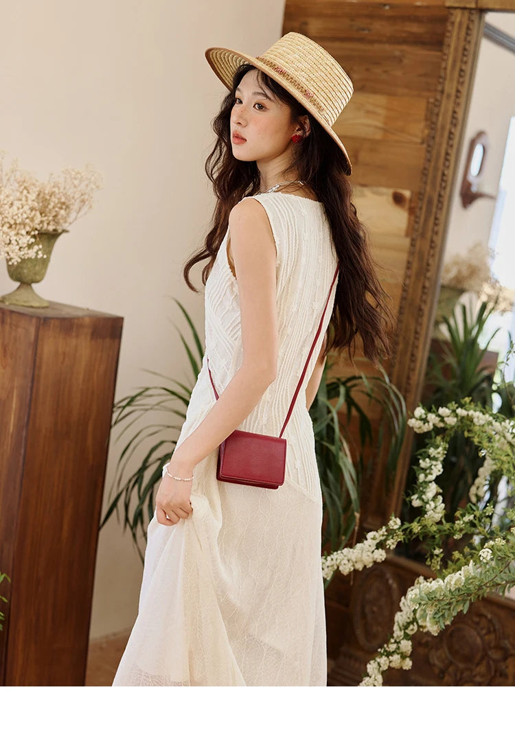 Mishow Asymmetric Lace Fishtail Flower Dress MXE35L2301