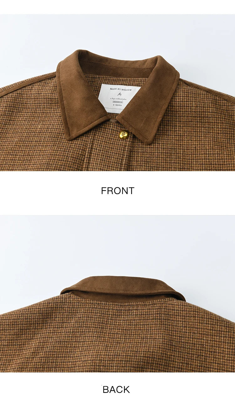 Mishow Plaid Zipper Jacket & Mini Pleated Skirt Set MXE49T1393