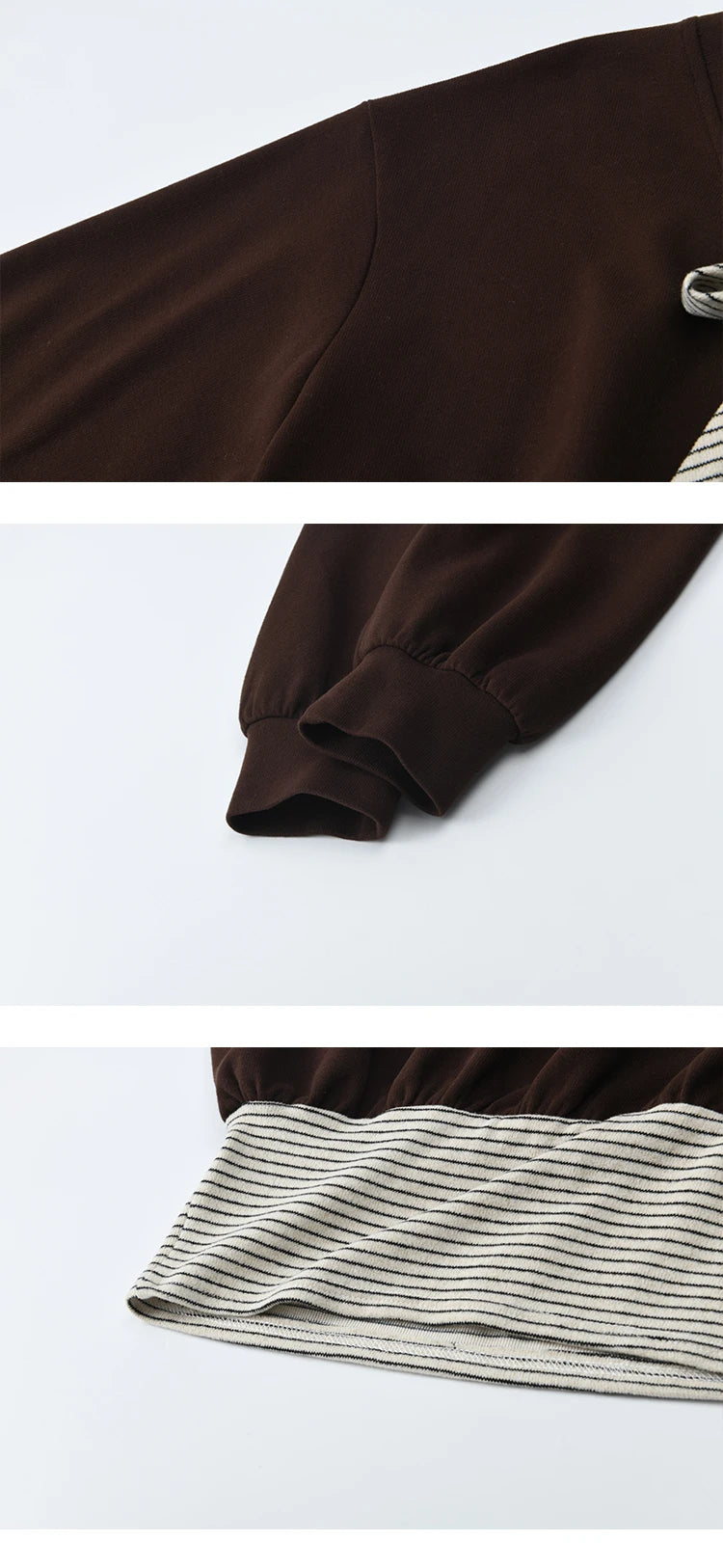 Mishow Retro Brown V-Neck Sweatshirt & Pleated Skirt Suit MXE47T1415