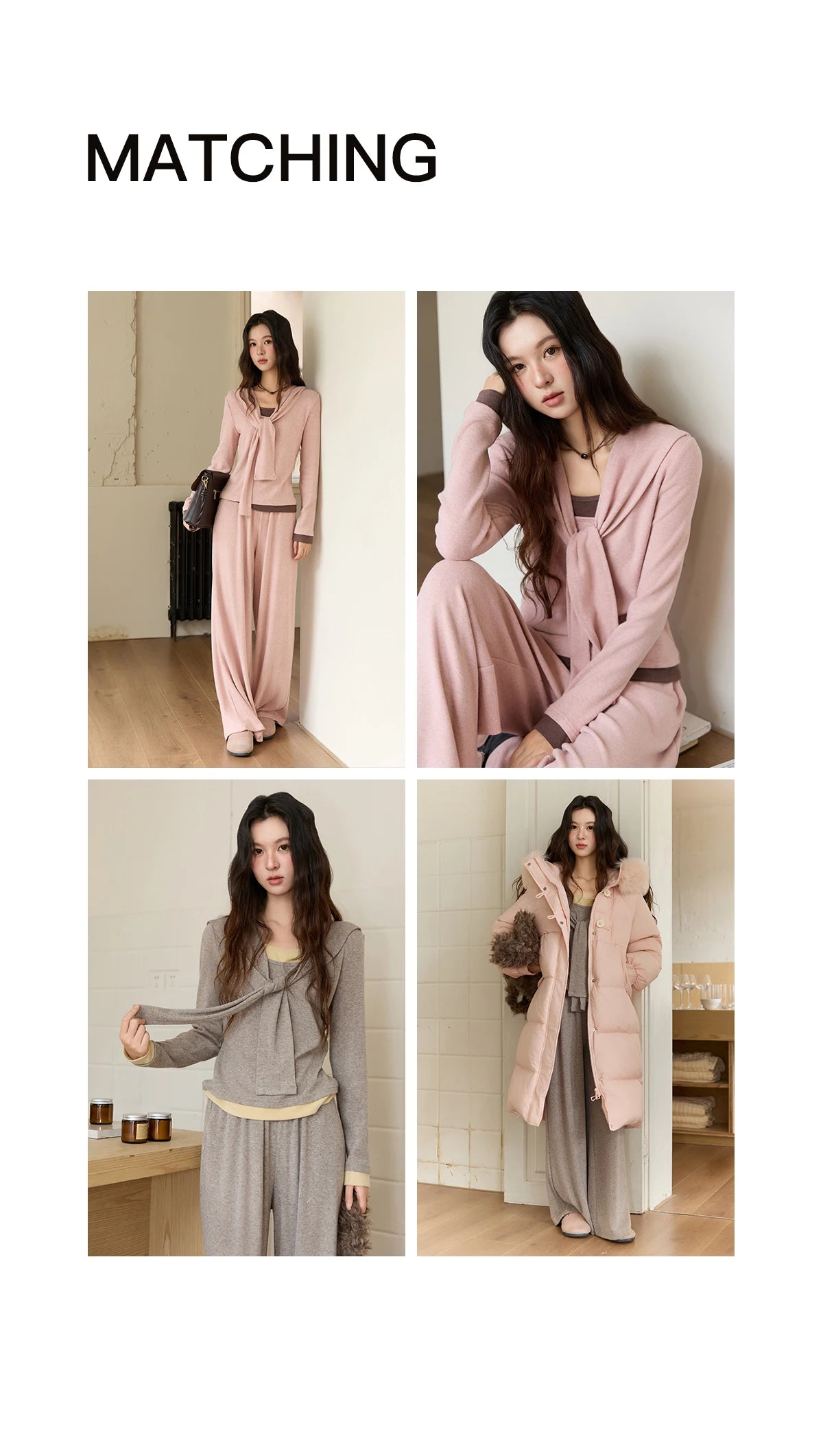 MISHOW Elastic Waist Casual Pants Loose Wide Leg Trousers MXE89K1119
