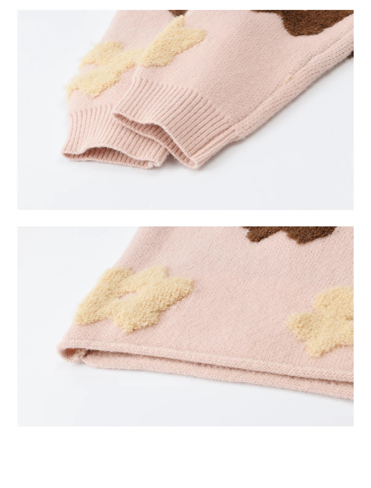 Mishow Pink Floral Hooded 3D Jacquard Pullover MXE90Z2786