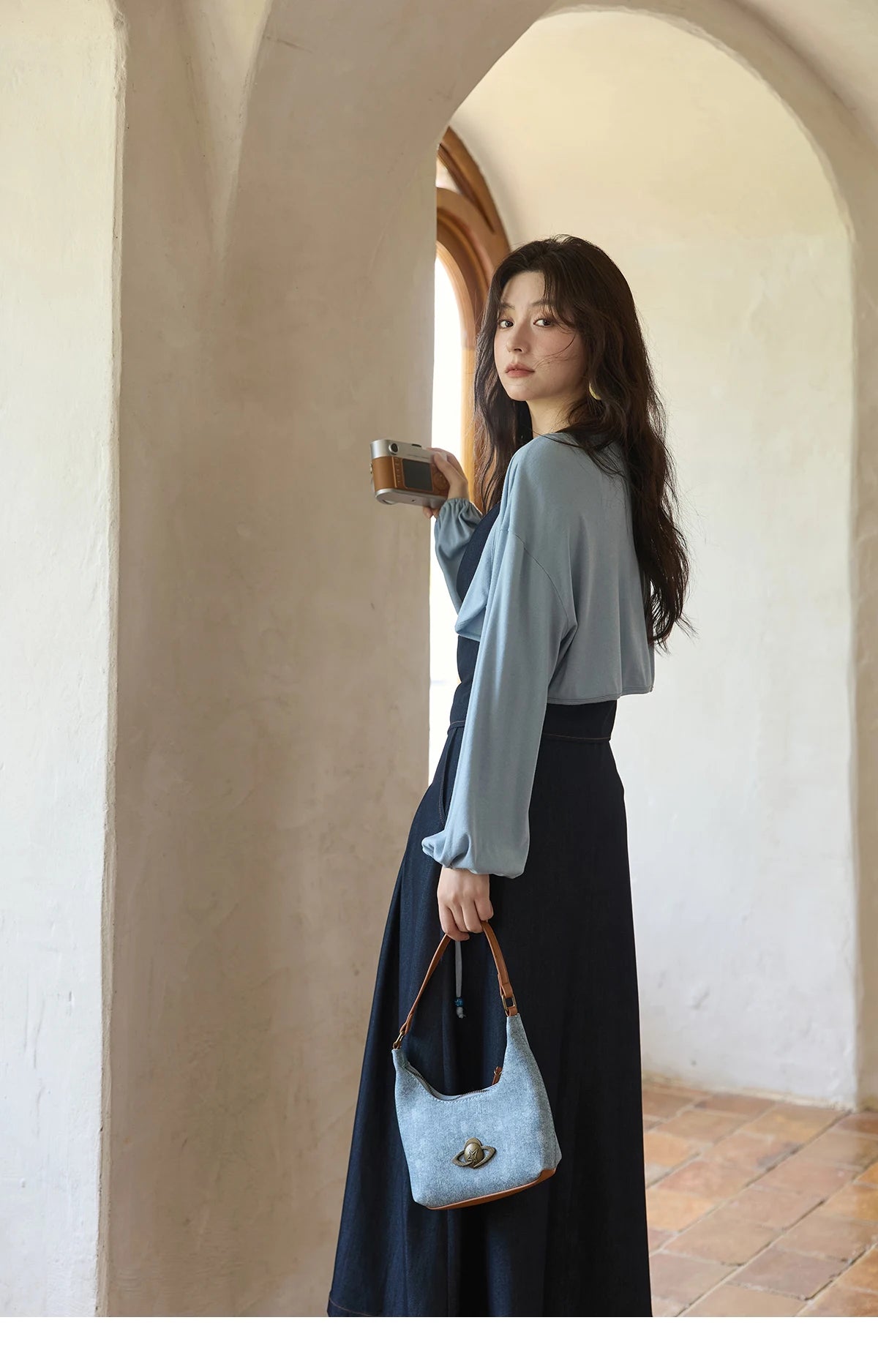 Mishow Imitation Denim Square Collar Camisole Dress (Separately) MXE41T0693