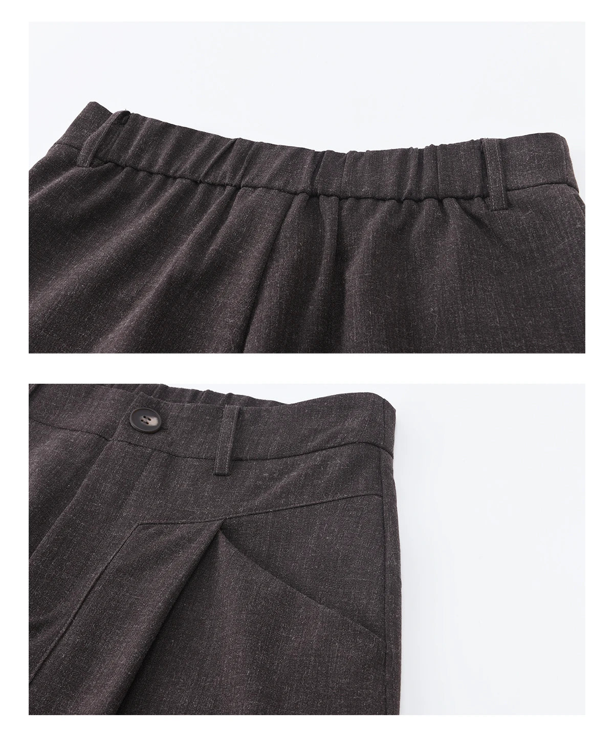 MISHOW Dark Purple Wide Leg Pants High Waist Pleated MXF13K1204