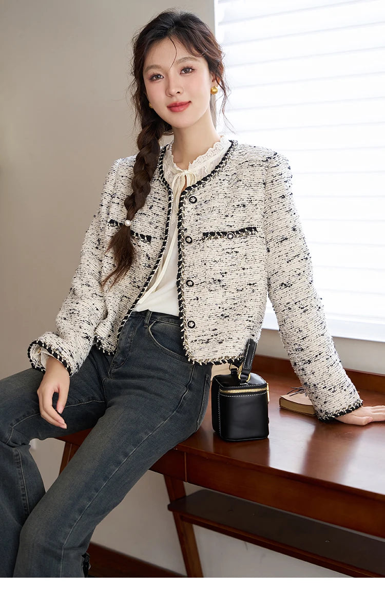 Mishow Cropped Tweed Jacket & Shorts Set MXC41W0029