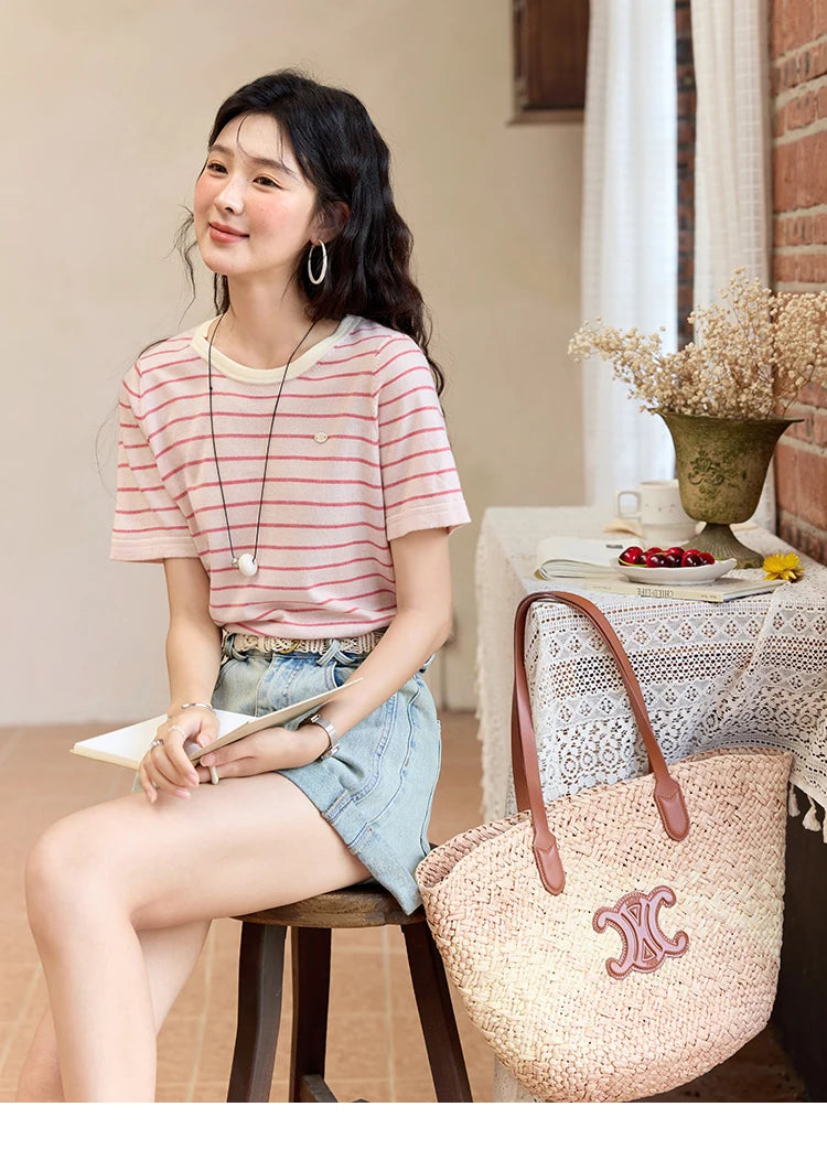 Mishow Retro Light Blue Washed Wide Leg Denim Shorts MXE35K0944