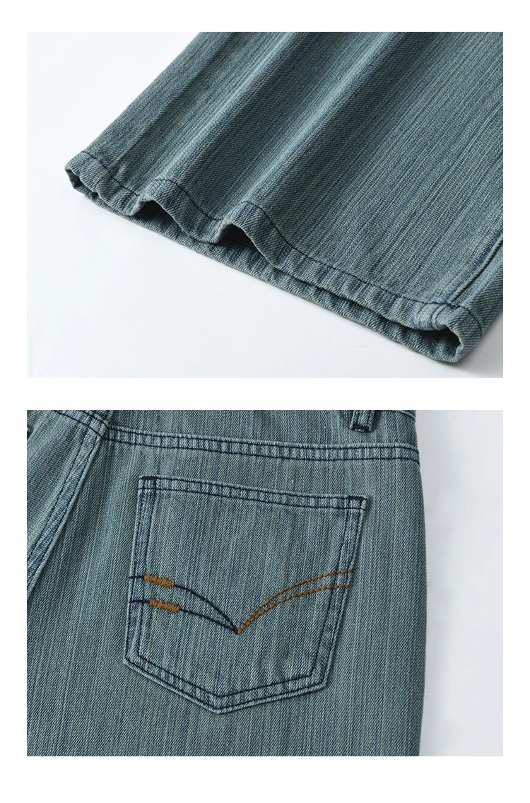 Mishow Embroidery Pockets Straight Leg Jeans MXE14K0870