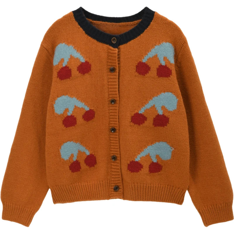 Mishow Cherry Jacquard Retro Sweet Cardigan MXE88Z2689