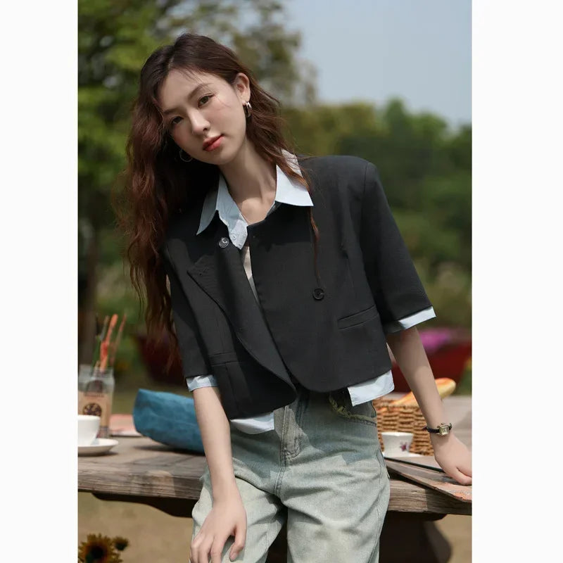 Mishow Fake Two Short Suit Jacket MXC33W0016