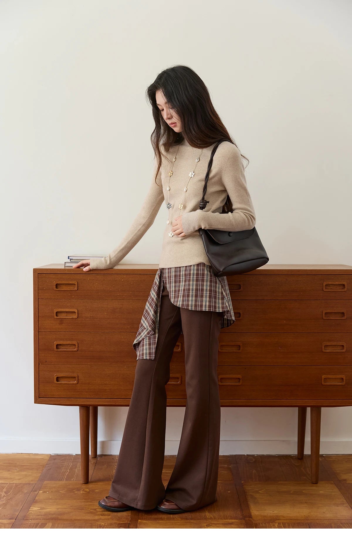 Mishow Minimalist Mock Neck Slim Pullover MXE48Z2583