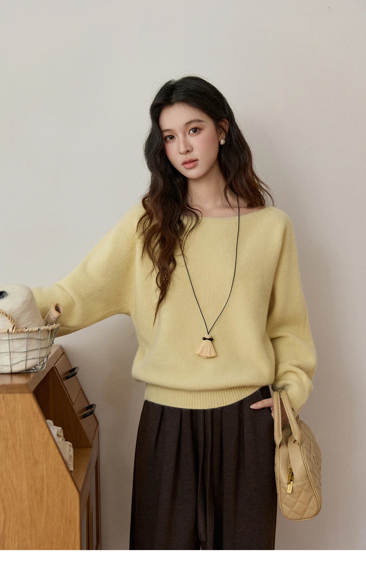 Mishow Boat Neck Lantern Sleeve Pullover MXE94Z2984