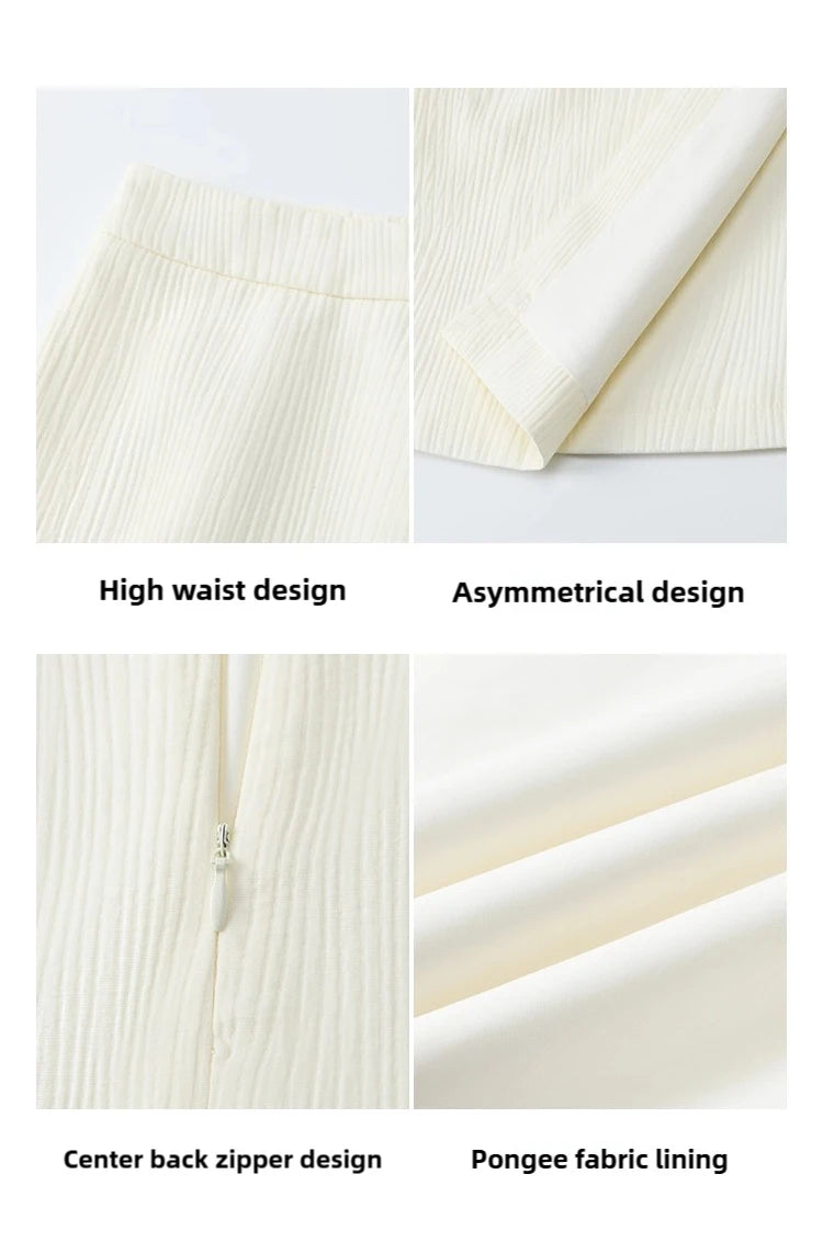 Mishow Solid A-Line High Waist Slim Mini Skirt MXE12B0655