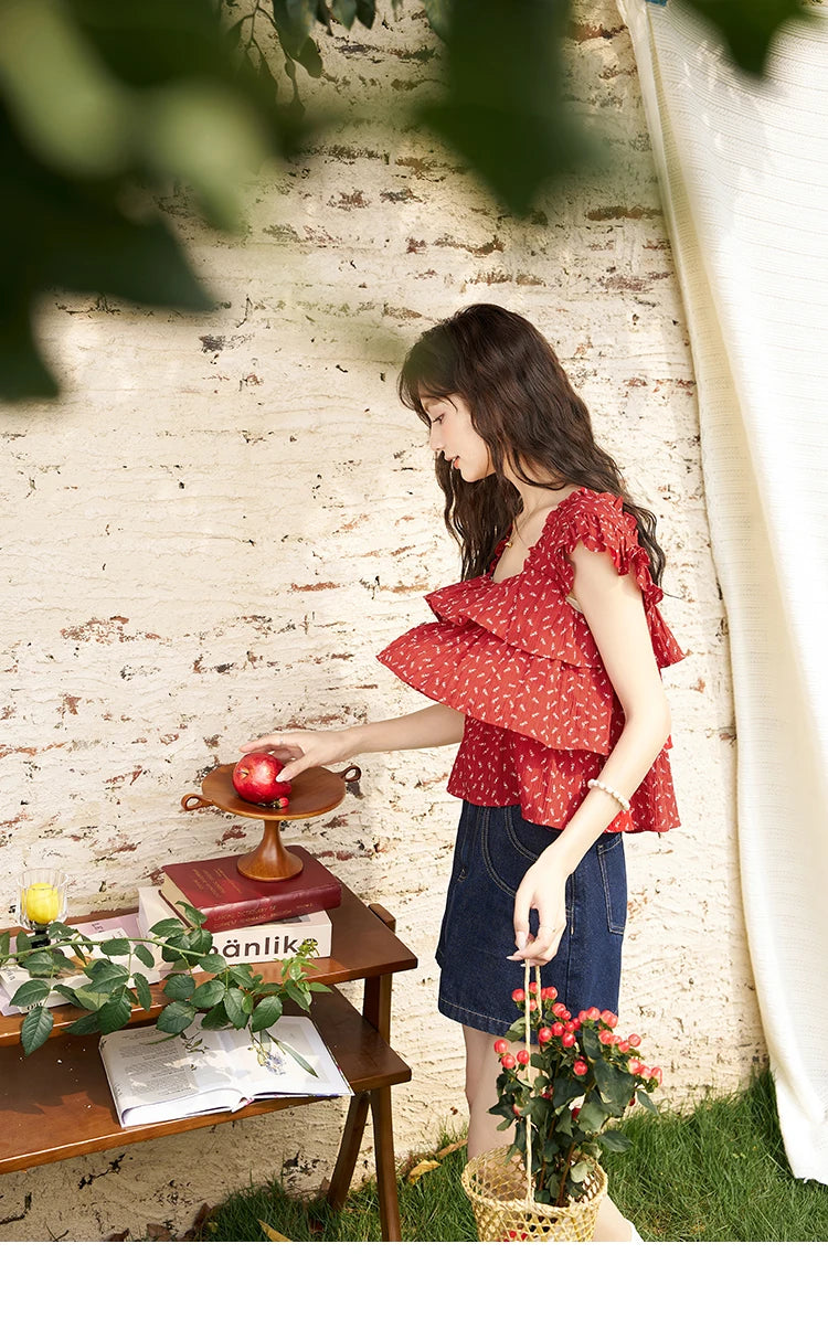Mishow High Waisted Denim Skirt MXD23B0366