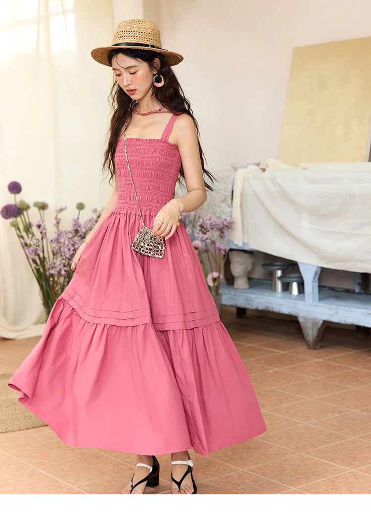 Mishow Square Collar Pocket High Waist Dress MXE36L2319