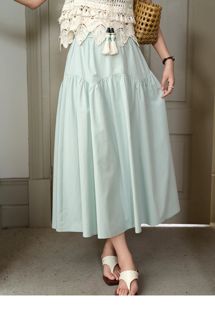 MISHOW High Waist A-Line Skirt Slim Elastic Waist MXE37B0749