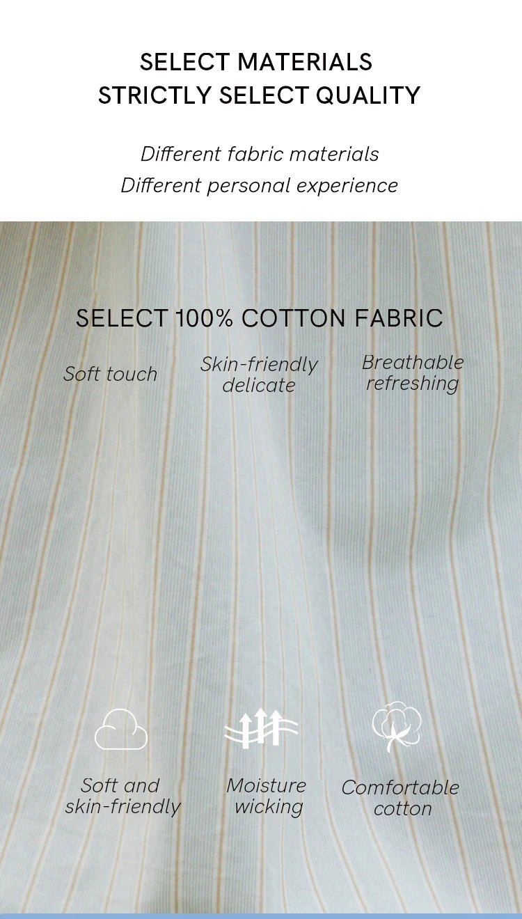 MISHOW Light Blue Striped Cotton Shirt Contrast Placket MXE15C0762
