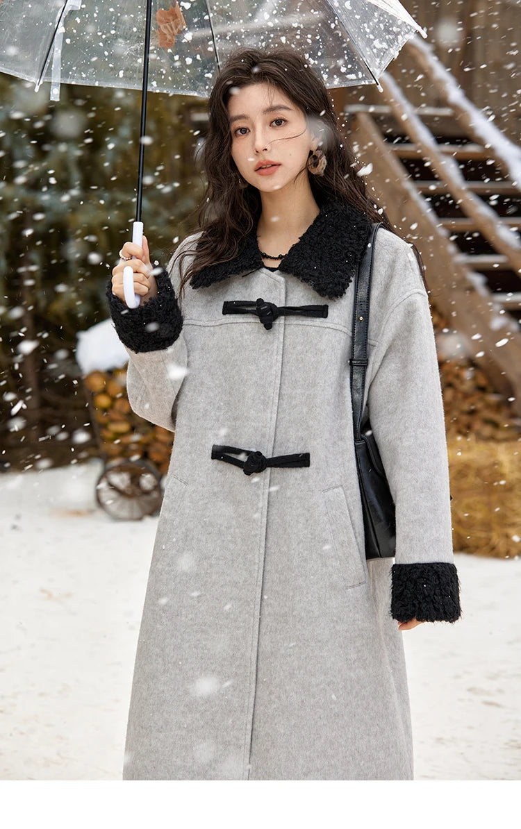 MISHOW High Waist Wave Point Split Skirt A-LINE Midi Zipper MXD58B0630