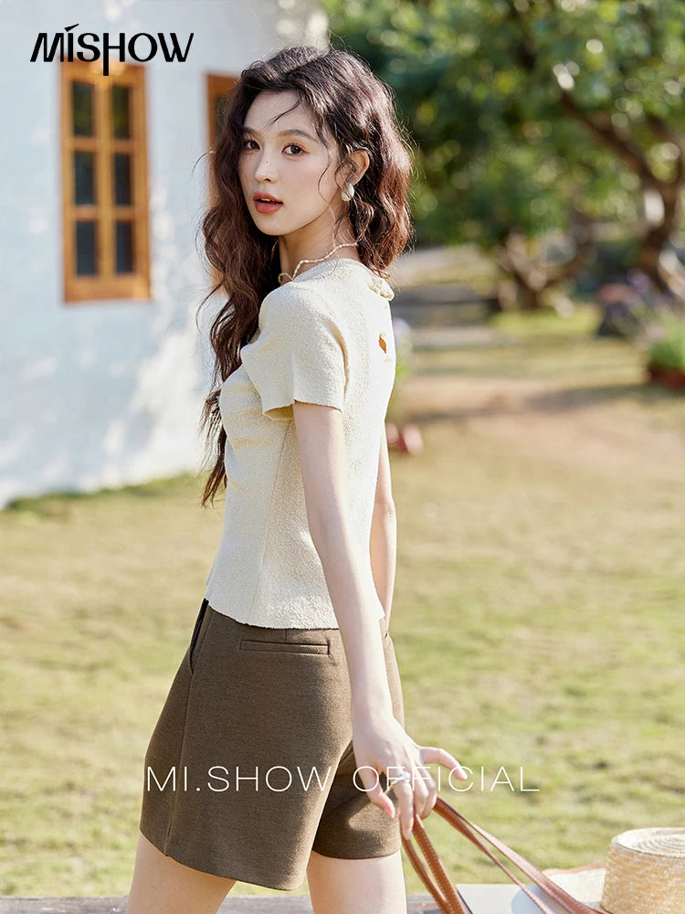 Mishow High Waist A-Line Slim Shorts MXD47K0772
