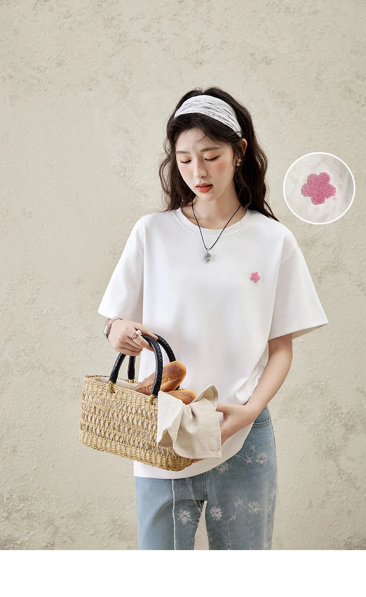 Mishow Graffiti Letter Print Round Neck Tee MXE15T0475