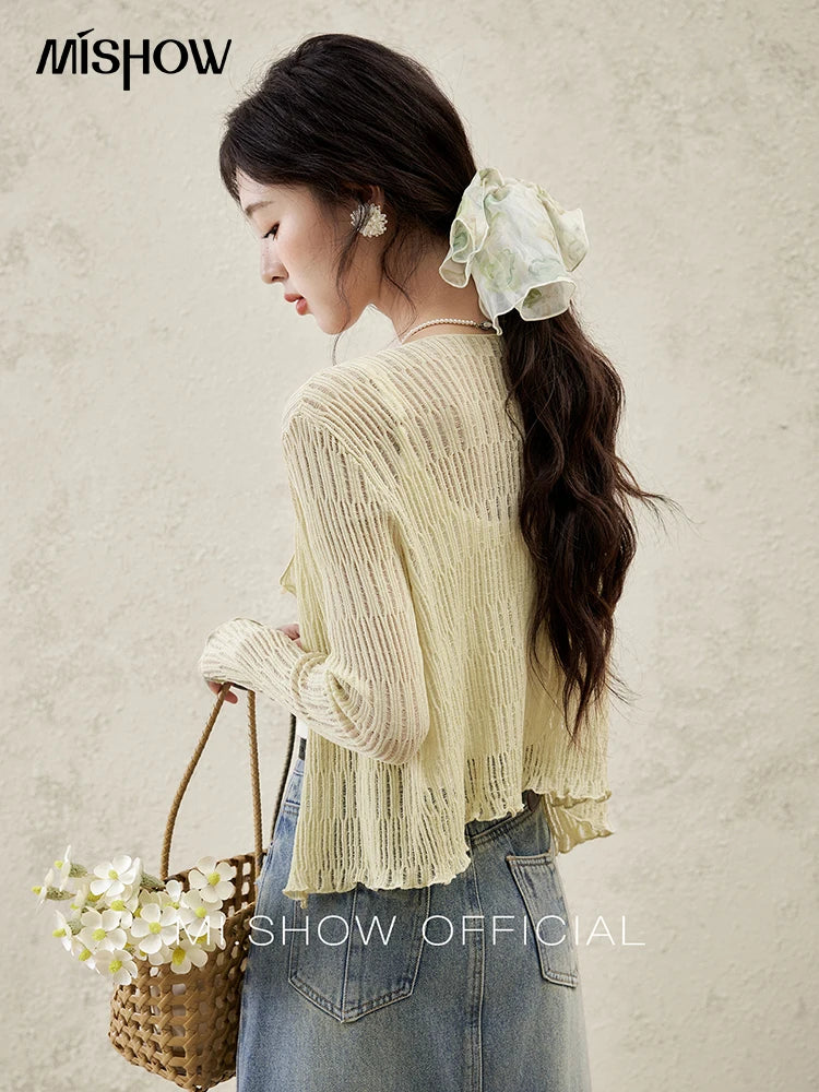 Mishow Casual V-Neck Slim Knit Cardigan MXE16Z1193