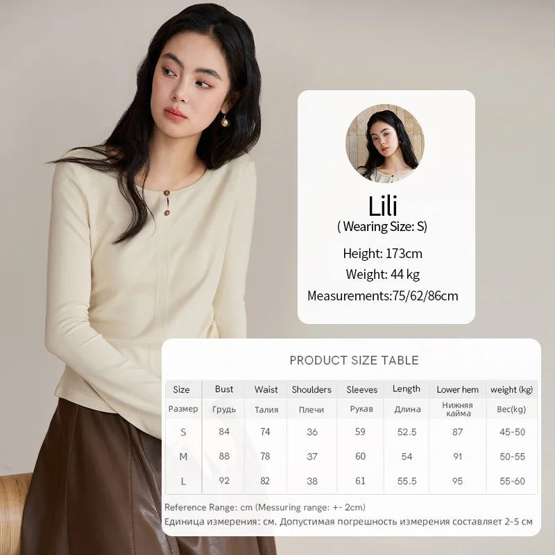 Mishow Apricot Brushed Knit Pleated Pullover MXE48Z2517