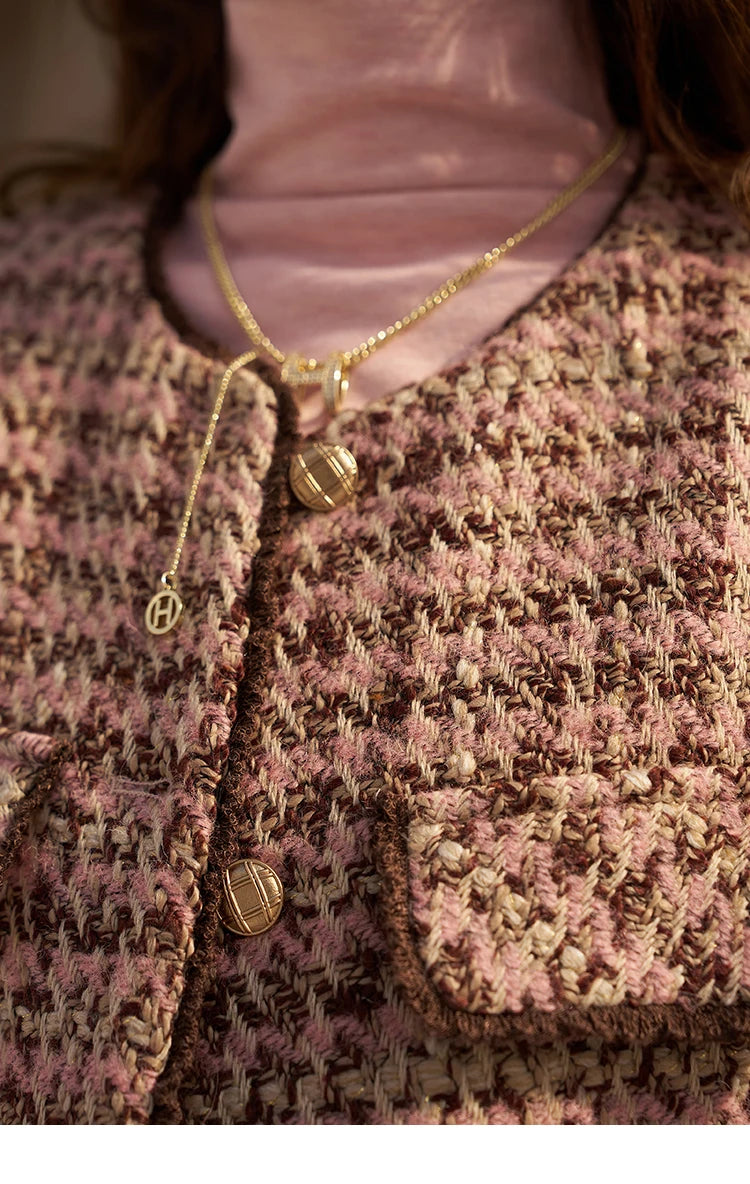 Mishow Luxury Wool Blend Tweed Jacket MXC57Y0021