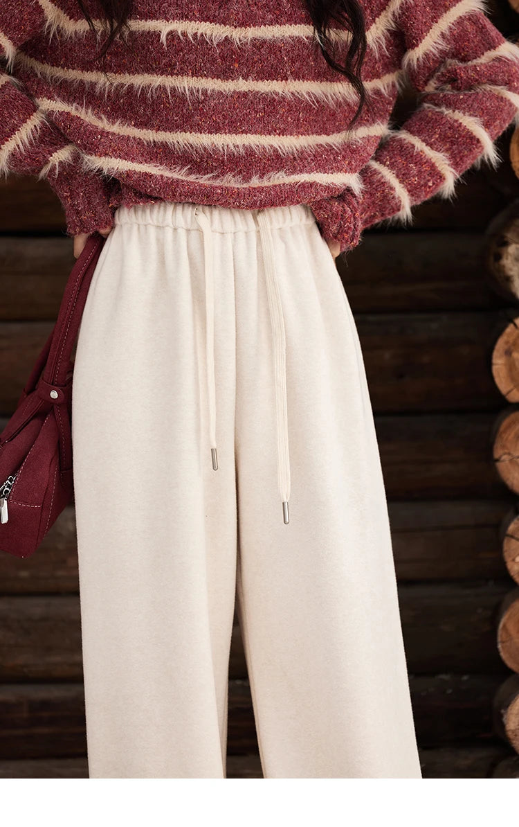 MISHOW High-Waist Wide Leg Pants Drawstring Thin MXD34K0824