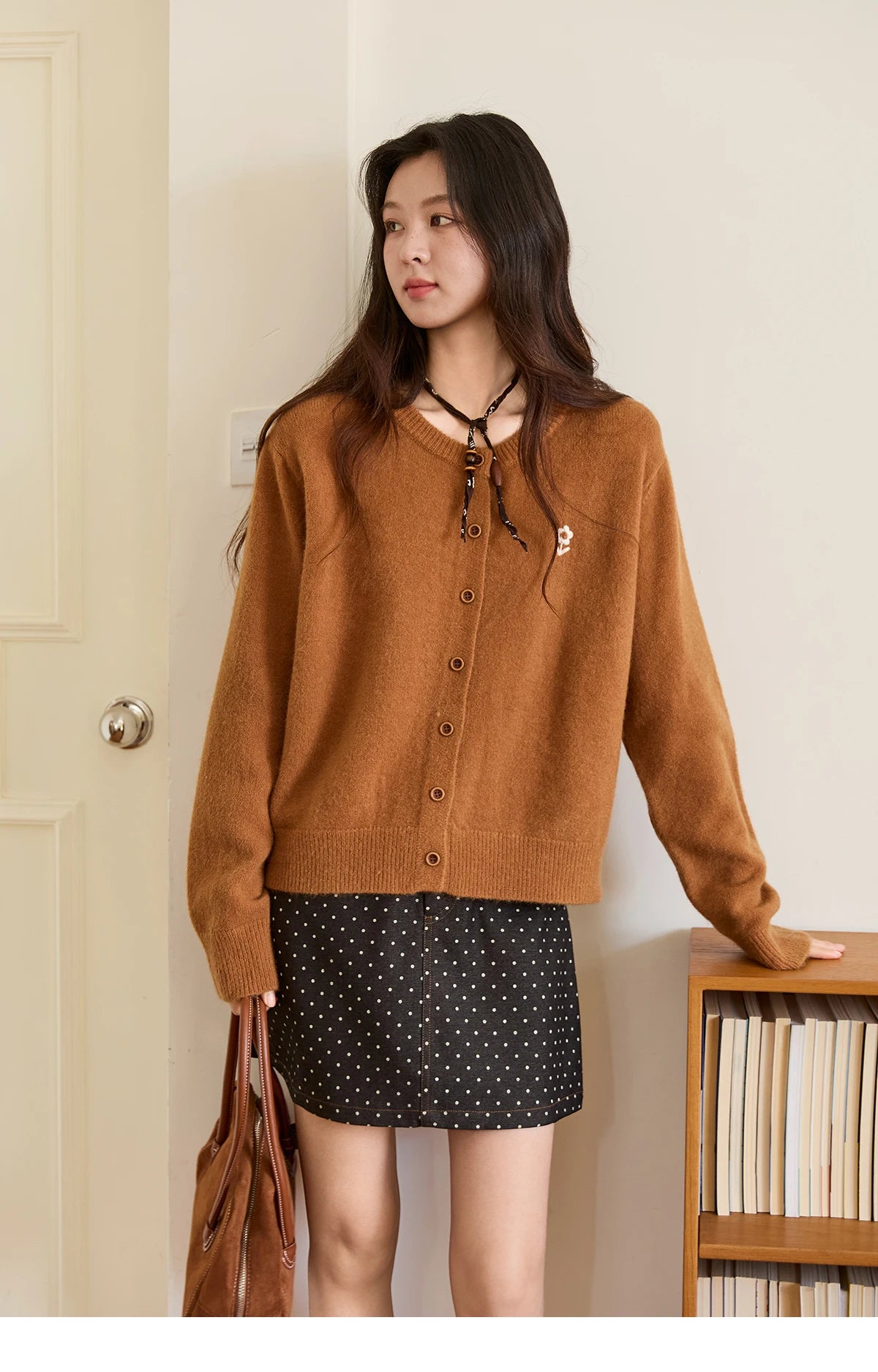 Mishow Retro Flower Embroidery Buckle Cardigan MXE46Z2588
