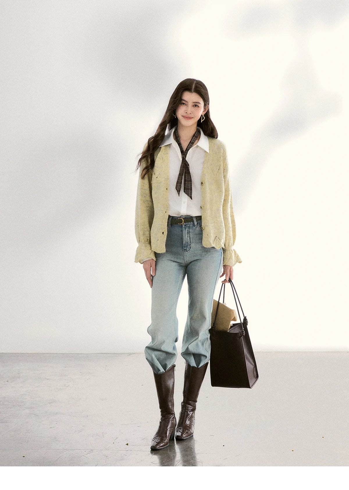 Mishow Double-Breasted Belted Mid-Length Trench MXF11W1031